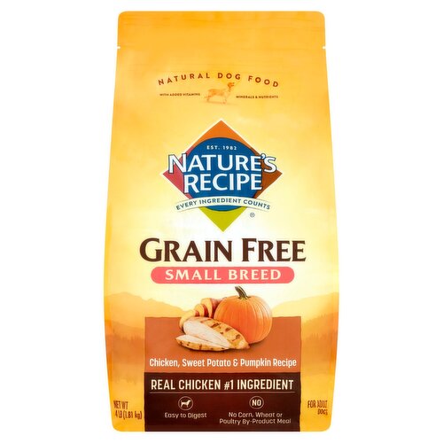 Nature s Recipe Small Breed Chicken Sweet Potato Pumpkin Recipe Natural Dog Food 4 lb Price Rite