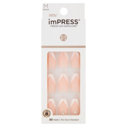 Kiss imPress Medium Press-On Manicure Nail Kit, 30 Nails