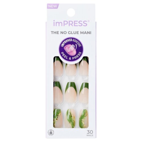 ImPress Premium Medium 52 Ballerina Nails, Size M, 30 count