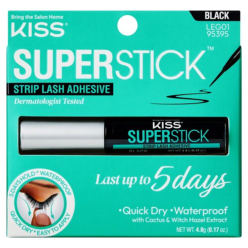 Kiss Superstick Black Strip Lash Adhesive, 0.17 oz