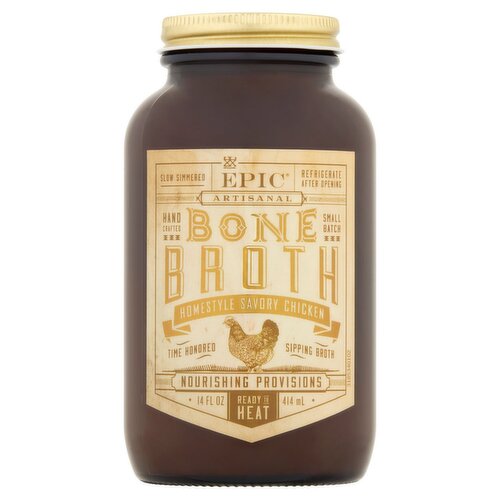 Epic Artisanal Homestyle Savory Chicken Bone Broth, 14 fl oz