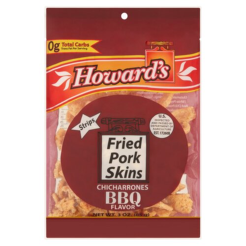 Howard's BBQ Flavor Fried Pork Skins, 3 oz