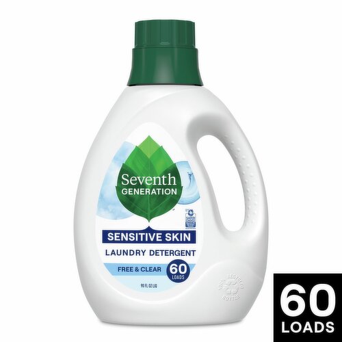 Seventh Generation Free & Clear Laundry Detergent, 60 loads, 90 fl oz