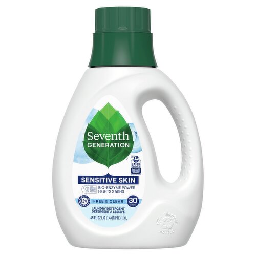 Seventh Generation Free & Clear Laundry Detergent, 30 loads, 45 fl oz