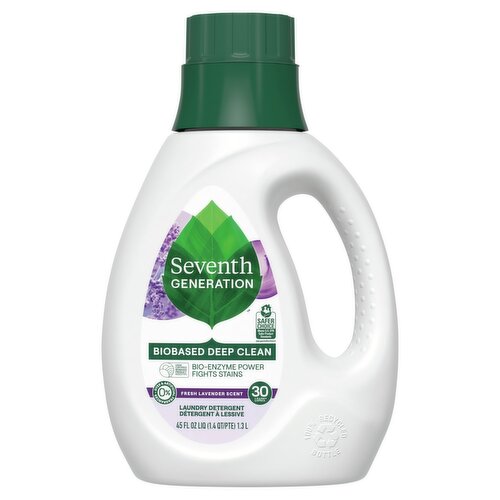 Seventh Generation Fresh Lavender Scent Laundry Detergent, 30 loads, 45 fl oz