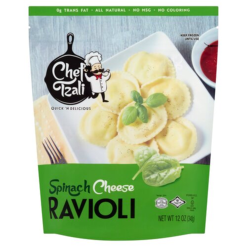 Chef Tzali Spinach Cheese Ravioli, 12 oz