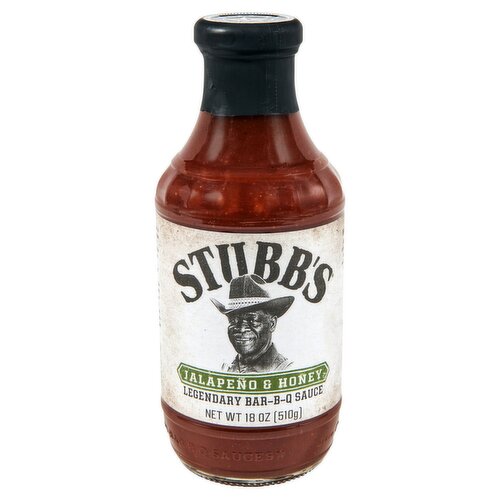 Stubb's Jalapeño & Honey Legendary Bar-B-Q Sauce, 18 oz