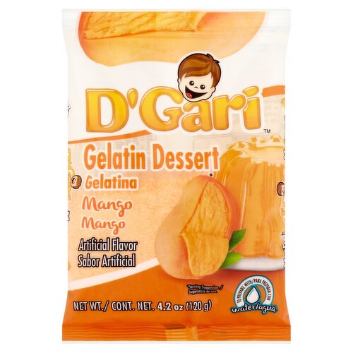D'Gari Mango Gelatin Dessert, 4.2 oz