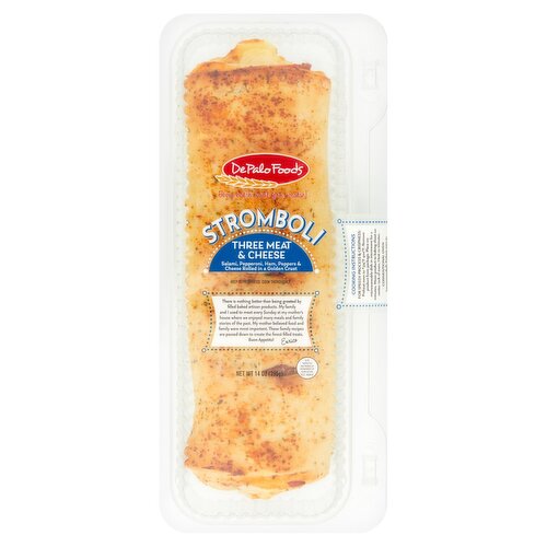 DePalo Foods Three Meat & Cheese Stromboli, 14 oz