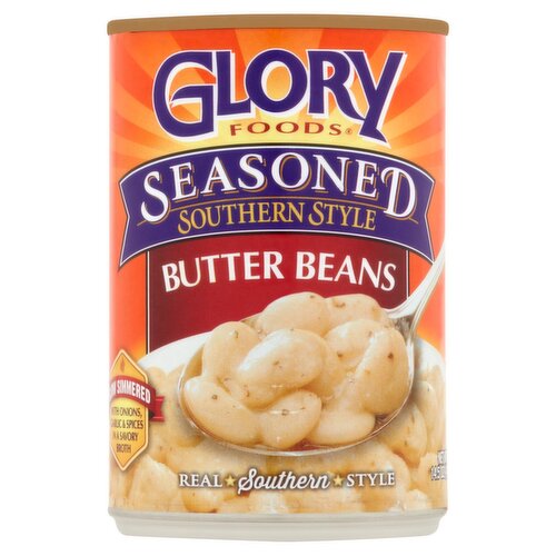 Glory Foods Seasoned Southern Style Butter Beans, 14.5 oz