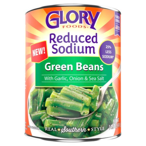 Glory Foods Reduced Sodium Green Beans, 14.5 oz