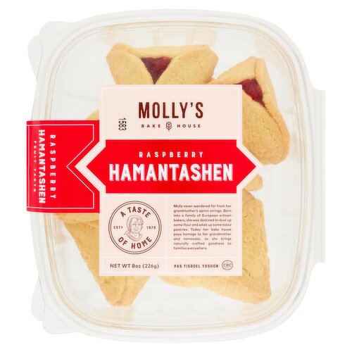 Molly's Bake House Raspberry Hamantashen Fruit Tarts, 8 oz