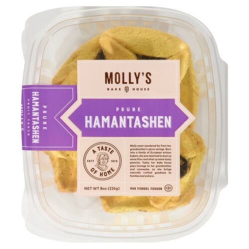 Molly's Bake House Fruit Tarts Prune Hamantashen, 8 oz