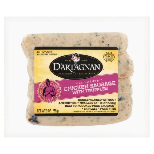 D'Artagnan Chicken Sausage with Truffles, 9 oz
