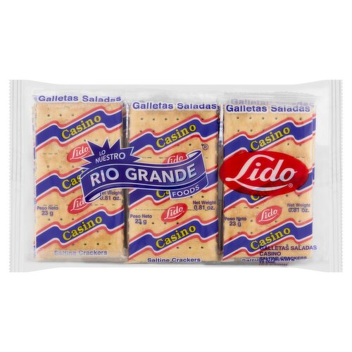 Lido Rio Grande Foods Casino Saltine Crackers, 12 count, 10 oz