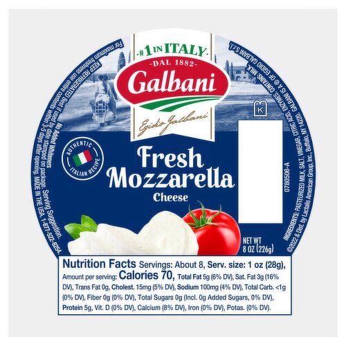 Galbani Fresh Mozzarella Cheese, 8 oz