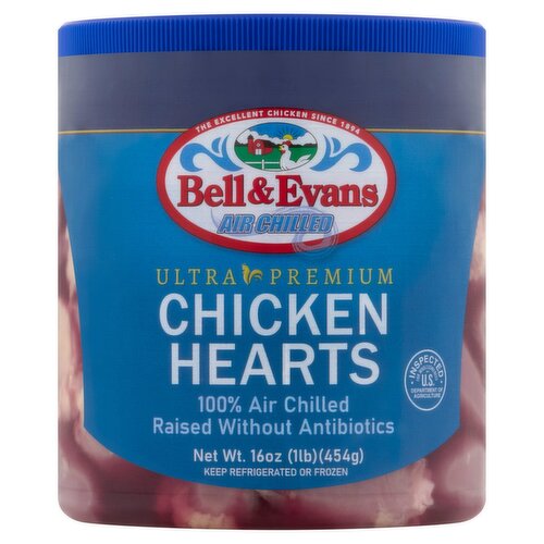 Bell & Evans Ultra Premium Chicken Hearts, 16 oz