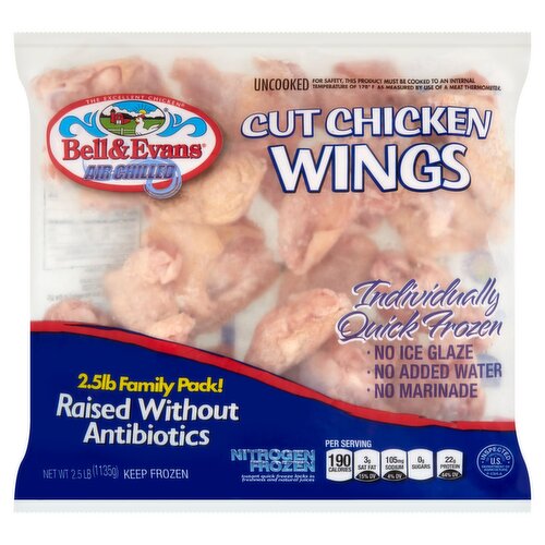 Bell & Evans Cut Chicken Wings Family Pack!, 2.5 lb