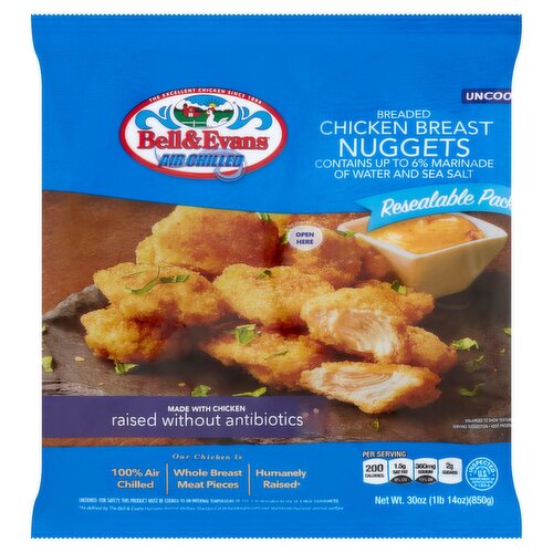 Bell & Evans Breaded Chicken Breast Nuggets, 30 oz