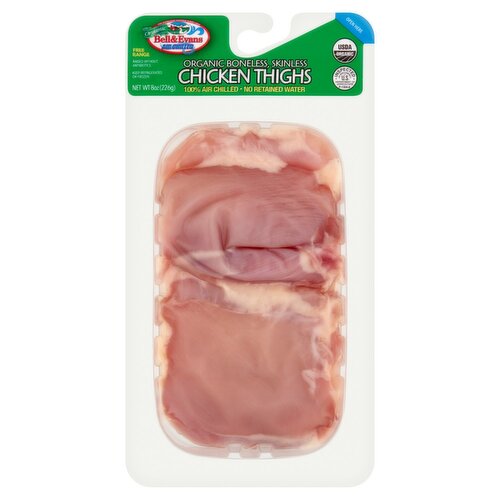 Bell & Evans Organic Boneless, Skinless Chicken Thighs, 8 oz