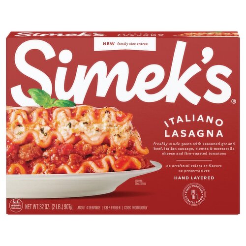 Simek's Italiano Lasagna, 32 oz