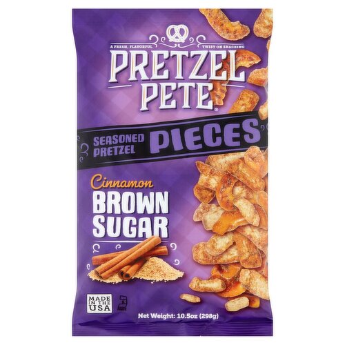 Pretzel Pete Cinnamon Brown Sugar Seasoned Pretzel Pieces, 10.5 oz