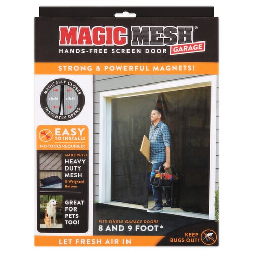 Magic Mesh Garage Hands-Free Screen Door