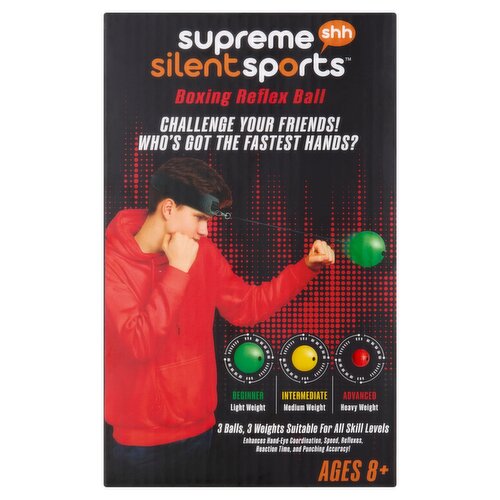 Supreme Silent Sports Boxing Reflex Ball, Ages 8+