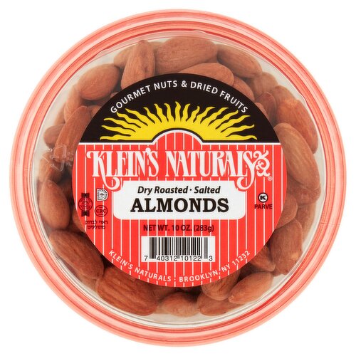 Klein's Naturals Dry Roasted Salted Almonds, 10 oz