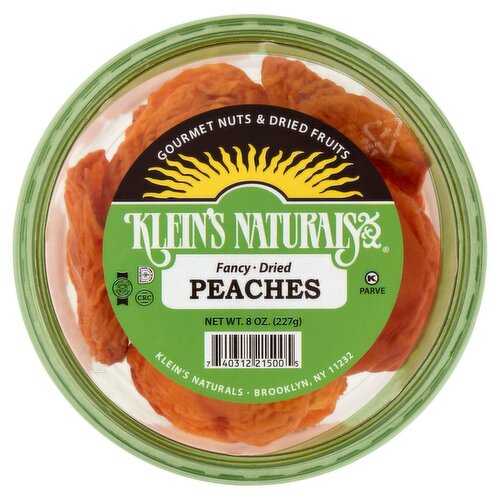 Klein's Naturals Fancy Dried Peaches, 8 oz