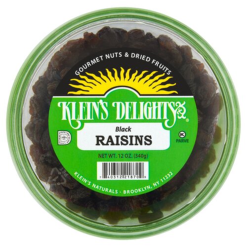 Klein's Delights Black Raisins, 12 oz