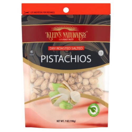 Klein's Naturals Dry Roasted Salted Pistachios, 7 oz