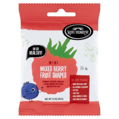 Klein's Delights Mini Mixed Berry Fruit Shapes Candy, 1.5 oz