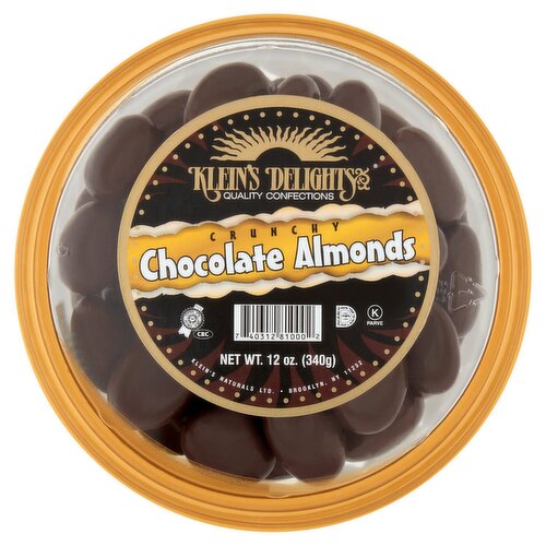 Klein's Delights Crunchy Chocolate Almonds, 12 oz