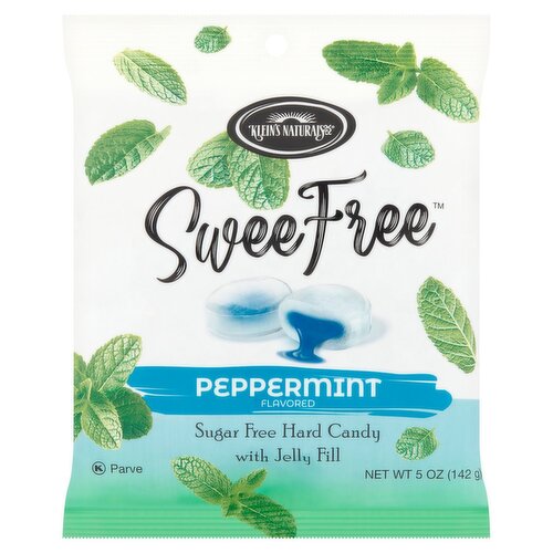 Klein's Naturals Swee Free Peppermint Flavored Sugar Free Hard Candy with Jelly Fill, 5 oz