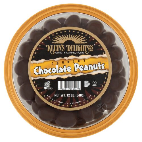 Klein's Delights Crunchy Chocolate Peanuts, 12 oz