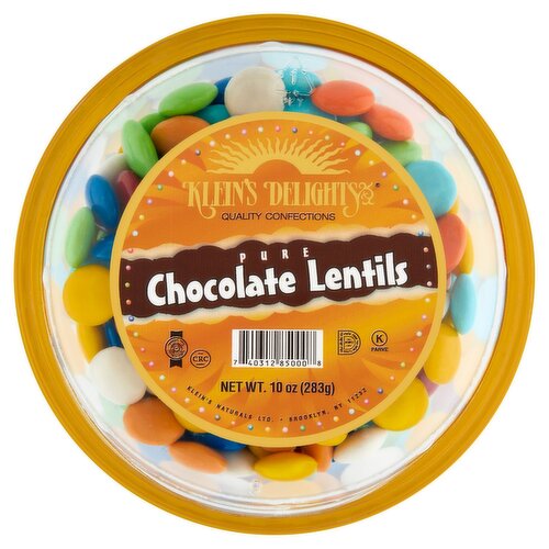 Klein's Delights Pure Chocolate Lentils, 10 oz