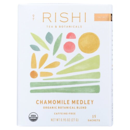 Rishi Chamomile Medley Organic Botanical Blend Tea Sachets, 15 count, 0.95 oz