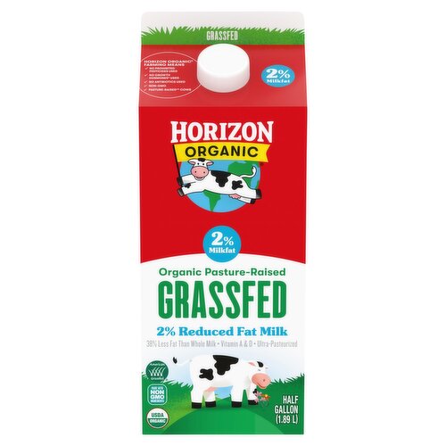 Horizon Organic Grassfed 2% Reduced Fat Milk, 59 fl oz