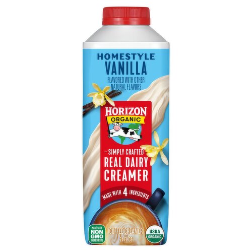 Horizon Organic Homestyle Vanilla Simply Crafted Real Dairy Coffee Creamer, 24 fl oz