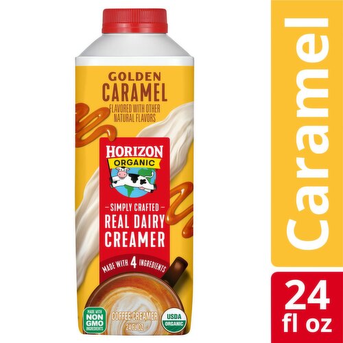 Horizon Organic Golden Caramel Simply Crafted Real Dairy Coffee Creamer, 24 fl oz