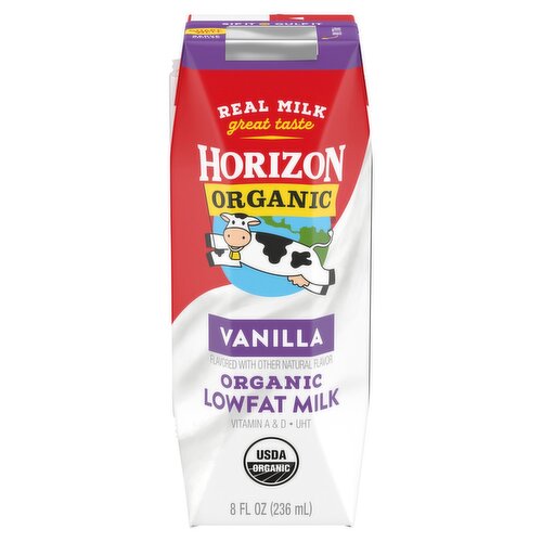 Horizon Organic Vanilla Organic Lowfat Milk, 8 fl oz