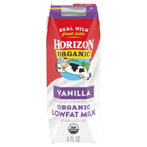 Horizon Organic Vanilla Organic Lowfat Milk, 8 fl oz