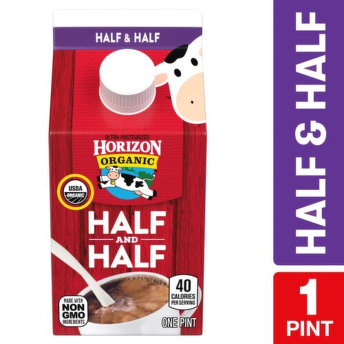 Horizon Organic Half and Half, 1 pint