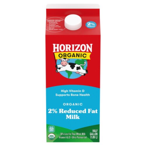 Horizon Organic Organic 2% Reduced Fat Milk, half gallon