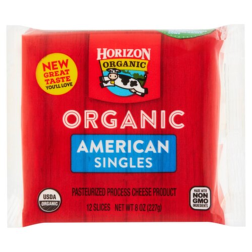 Horizon Organic American Singles Cheese, 12 count, 8 oz