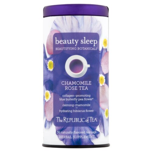 The Republic of Tea Chamomile Rose Tea Beauty Sleep Herbal Supplement, 36 count, 1.27 oz