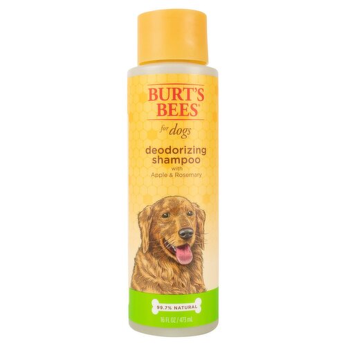 Burt's Bees Deodorizing Shampoo for Dogs with Apple & Rosemary, 16 fl oz