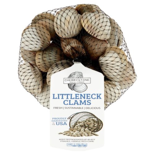 Cherrystone Aqua-Farms NJ Littleneck Clams, 25 count