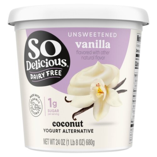 So Delicious Dairy Free Unsweetened Vanilla Coconut Yogurt Alternative, 24 oz